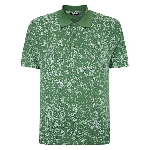 Bigdude Printed Polo Shirt Deep Green